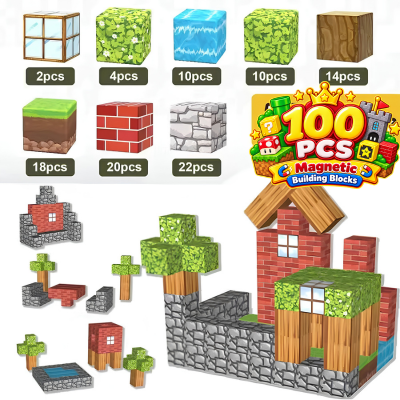 Magnetic Building Blocks House
